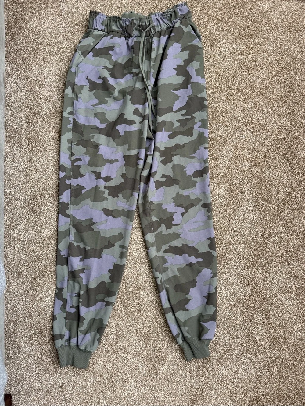 lululemon athletica Green and Purple Camo Joggers